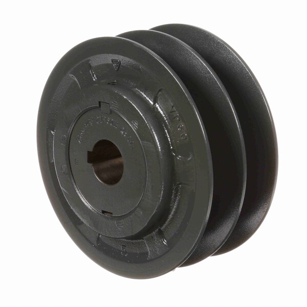 2 Groove Cast Iron Finish Bore Fhp Variable Pitch Sheave, 2VP60X28MM